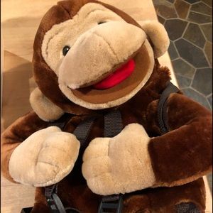 Curious George backpack/hand puppet.